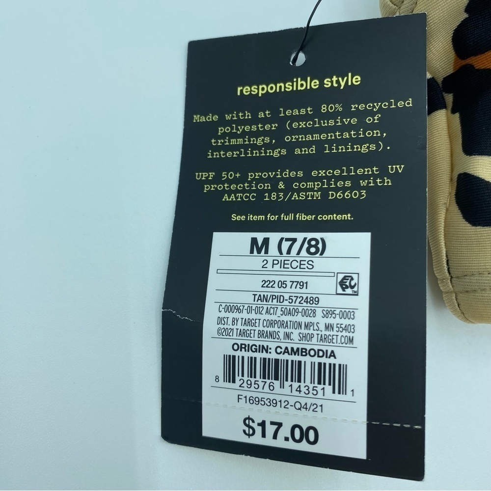 Girls Art Class two piece cheetah print bikini- multiple - Picture 4 of 7